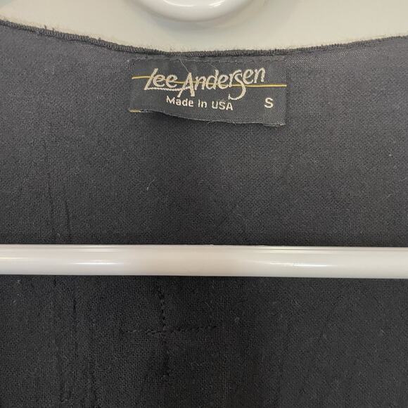 Lee Andersen Cardigan Art to Wear Small Lagenlook Mixed Media Black Topper - Picture 2 of 8